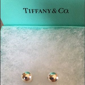 Authentic Tiffany silver ball earrings